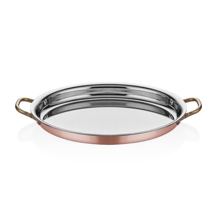 ALTINBAŞAK MULTİ-METAL BAKIR OVAL SIĞ OMLET TAVA 25*17*3 CM