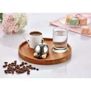 BİRADLI TÜRK KAHVE SETİ (AHŞAP YUVARLAK) - GRV-301