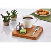 BİRADLI NESCAFE SUNUM SETİ AHŞAP KARE 17,5*17,5*2 CM - GRV-303