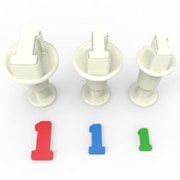 RP10412 MİNİ 3 LÜ BASMALI KUPAT 1 RAKAM