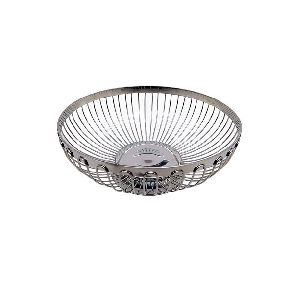 PASLANMAZ YUVARLAK EKMEK VE MEYVE SEPETİ 24 CM - SS-0024