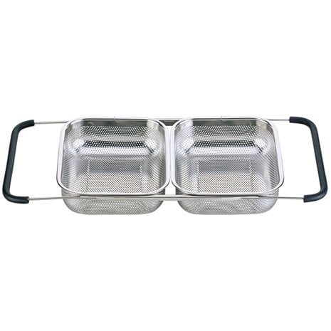 PASLANMAZ ÇELİK 2'Lİ SIK SÜZGEÇ 38*24,5 CM - QL033-02