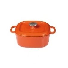 SÜREL KARE DÖKÜM TENCERE 24*24 CM TURUNCU