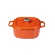 SÜREL KARE DÖKÜM TENCERE 24*24 CM TURUNCU
