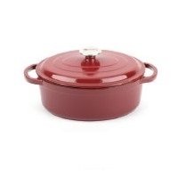 SÜREL OVAL DÖKÜM TENCERE 23*29 CM BORDO