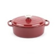 SÜREL OVAL DÖKÜM TENCERE 23*29 CM BORDO