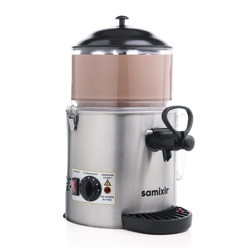 SAMİXİR SC.05 PANORAMİK KARIŞTIRICILI SICAK ÇİKOLATA VE SAHLEP DİSPANSERİ 5 LT İNOX