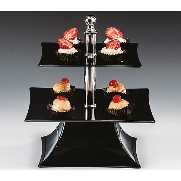 ZİCCO POLYKARBONAT TEŞHİR STANDI SİYAH 20*25CM H:24CM - ZCP 630-3
