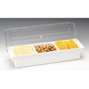 ZİCCO POLYCARBONAT KAPAKLI 3'LÜ BAR KONTEYNER 50 x 16 x H: 9,5 CM - ZCP 303-2