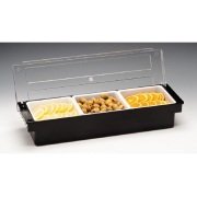 ZİCCO POLYCARBONAT KAPAKLI 3'LÜ BAR KONTEYNER 50 x 16 x H: 9,5 CM - ZCP 303-3