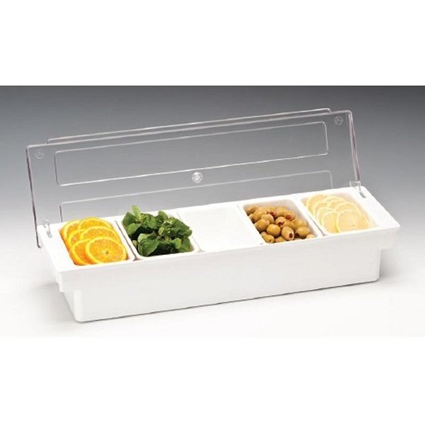 ZİCCO POLYCARBONAT KAPAKLI 5'Lİ BAR KONTEYNER 50 x 16 x H: 9,5 CM - ZCP 305-2