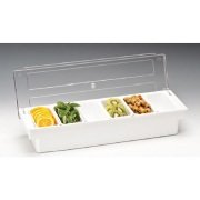 ZİCCO POLYCARBONAT KAPAKLI 6'LI BAR KONTEYNER 50 x 16 x H: 9,5 CM - ZCP 306-2