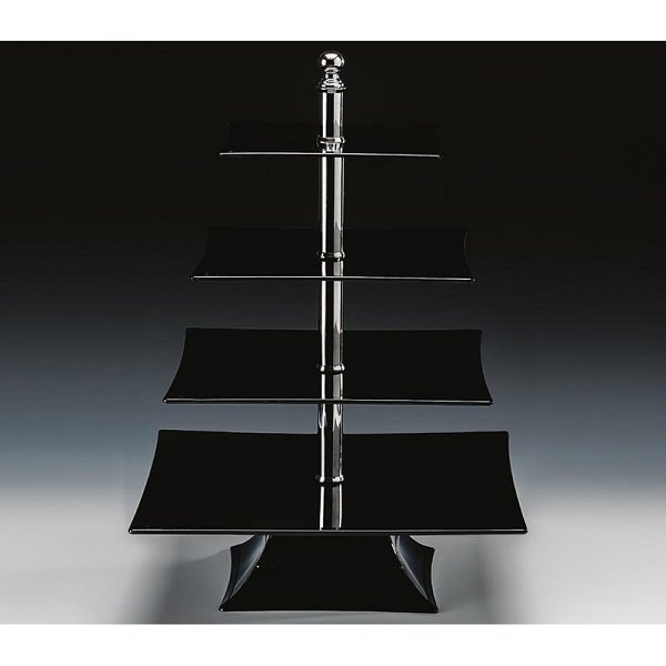 ZİCCO POLYKARBONAT TEŞHİR STANDI SİYAH 20*25 - 30*35CM H:50CM - ZCP 633-3