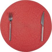 BİRADLI PVC YUVARLAK AMERİKAN SERVİS KIRMIZI 38 CM - BRD-1840