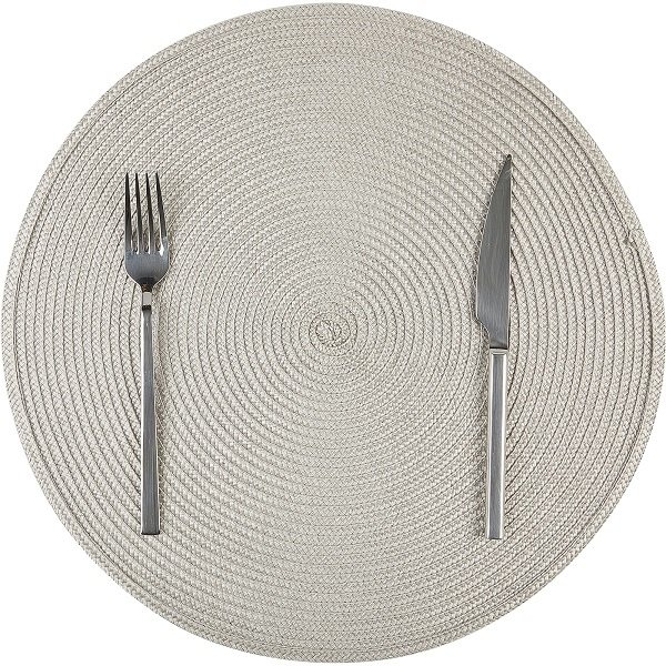 BİRADLI PVC YUVARLAK AMERİKAN SERVİS GRİ 38 CM - BRD-1841