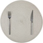 BİRADLI PVC YUVARLAK AMERİKAN SERVİS GRİ 38 CM - BRD-1841