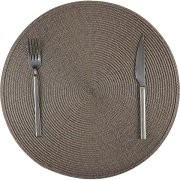 BİRADLI PVC YUVARLAK AMERİKAN SERVİS KAHVE RENGİ 38 CM - BRD-1839
