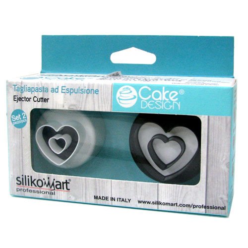 SİLİKOMART TAG02 BASMALI KALP KUPAT SET