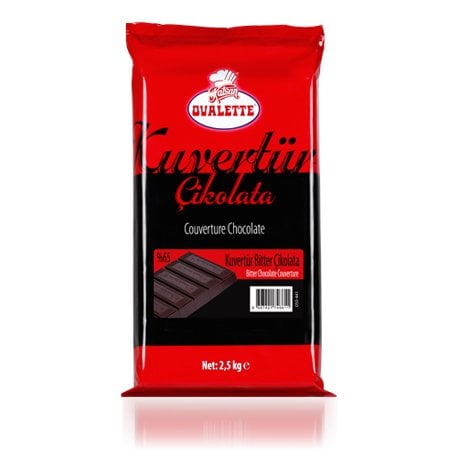 OVALETTE BİTTER KUVERTUR ÇİKOLATA %65 2,5 KG