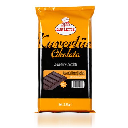 OVALETTE BİTTER KUVERTUR ÇİKOLATA %55 2,5 KG