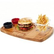BİRADLI BURGER SERVİS SUNUM TAHTASI 38*22,5*2 CM - GRV-1804