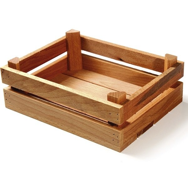 BİRADLI AHŞAP KASA 17*22CM  H:7CM - GRV-1784