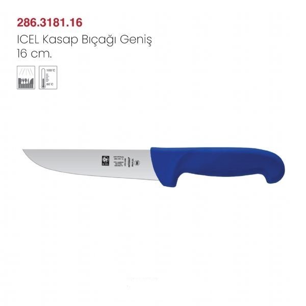 ICEL KASAP BIÇAĞI GENİŞ 16 CM MAVİ - 286.3181.16