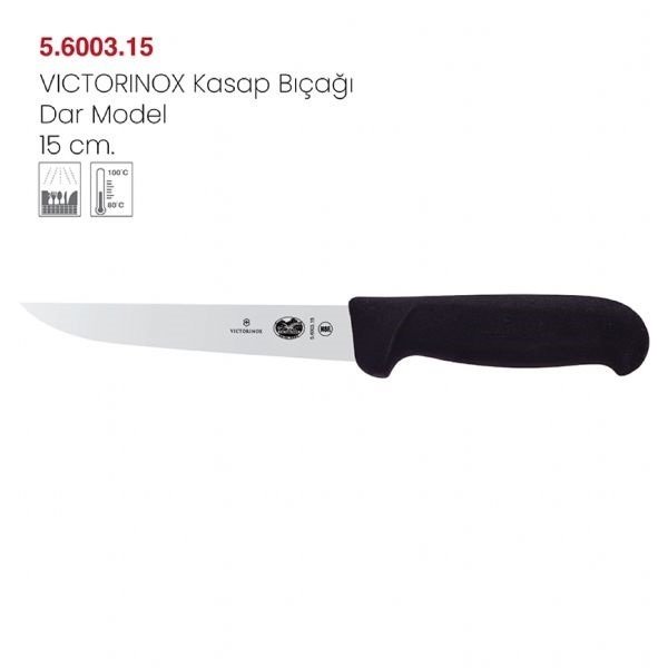 VİCTORİNOX KASAP BIÇAĞI DAR MODEL 15 CM - 5.6003.15