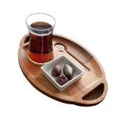 NARİN OVAL SUNUMLUK AHŞAP